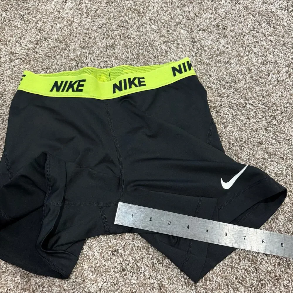 Womens Black Neon Green Nike Pro Dri-Fit Spandex 5